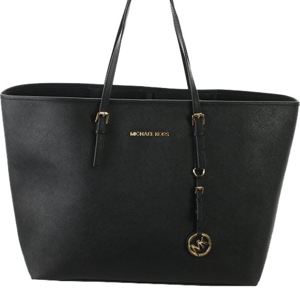 Michael Kors large jet set black travel tote - Picture 2 of 10